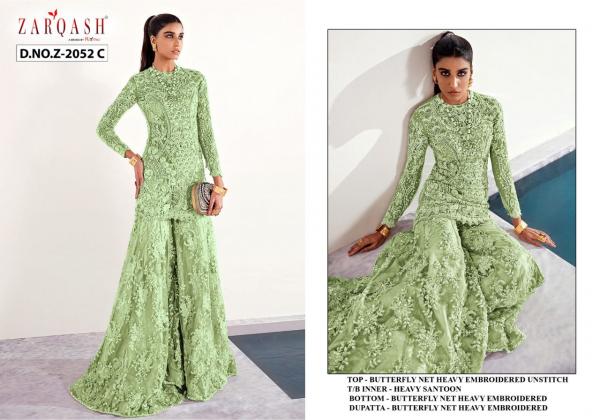 Zarqash Amalia 2052 Butterfly Net Designer Pakistani suit Seller